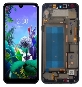 Wyświetlacz LCD LG Q60 czarny z ramką Dual SIM