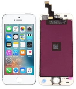 Wyświetlacz LCD Apple iPhone 5S / iPhone SE biały z ramką