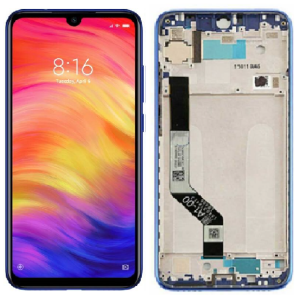 Wyświetlacz LCD Xiaomi Redmi Note 7 niebieski z ramką
