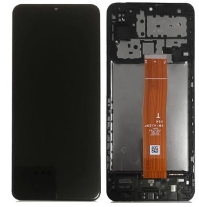Wyświetlacz LCD do Samsung Galaxy A12 (czarny) z ramką