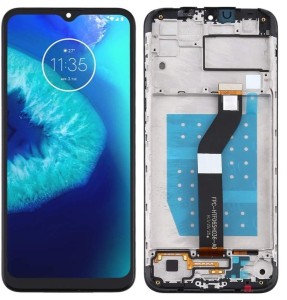 Wyświetlacz LCD do Motorola Moto G8 power lite (czarny) z ramką