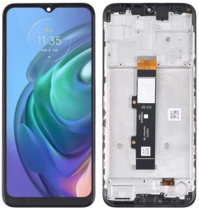 Wyświetlacz LCD do Motorola G10 (czarny) z ramką