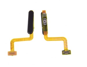 Taśma z przyciskiem włącznika i czytnikiem linii papilarnych do Samsung Galaxy M31s - czarny