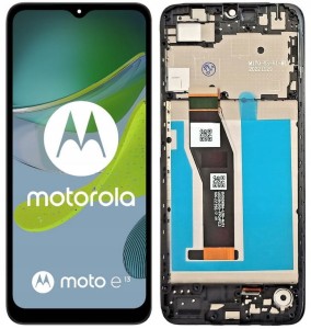 Wyświetlacz LCD do Motorola E13 (czarny) z ramką