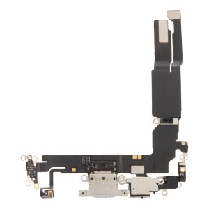 Taśma ze złączem ładowania do iPhone 16 białe (oryginał demontaż)