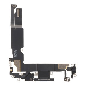 Taśma ze złączem ładowania do iPhone 16 czarne (oryginał demontaż)