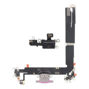 Taśma ze złączem ładowania do iPhone 16 plus różowe (oryginał demontaż)